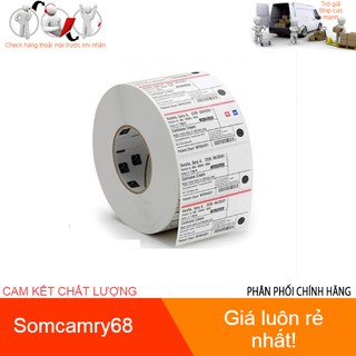 Giấy in mã vạch thường 100x100 mm, cuộn 50m, 1tem/ hàng