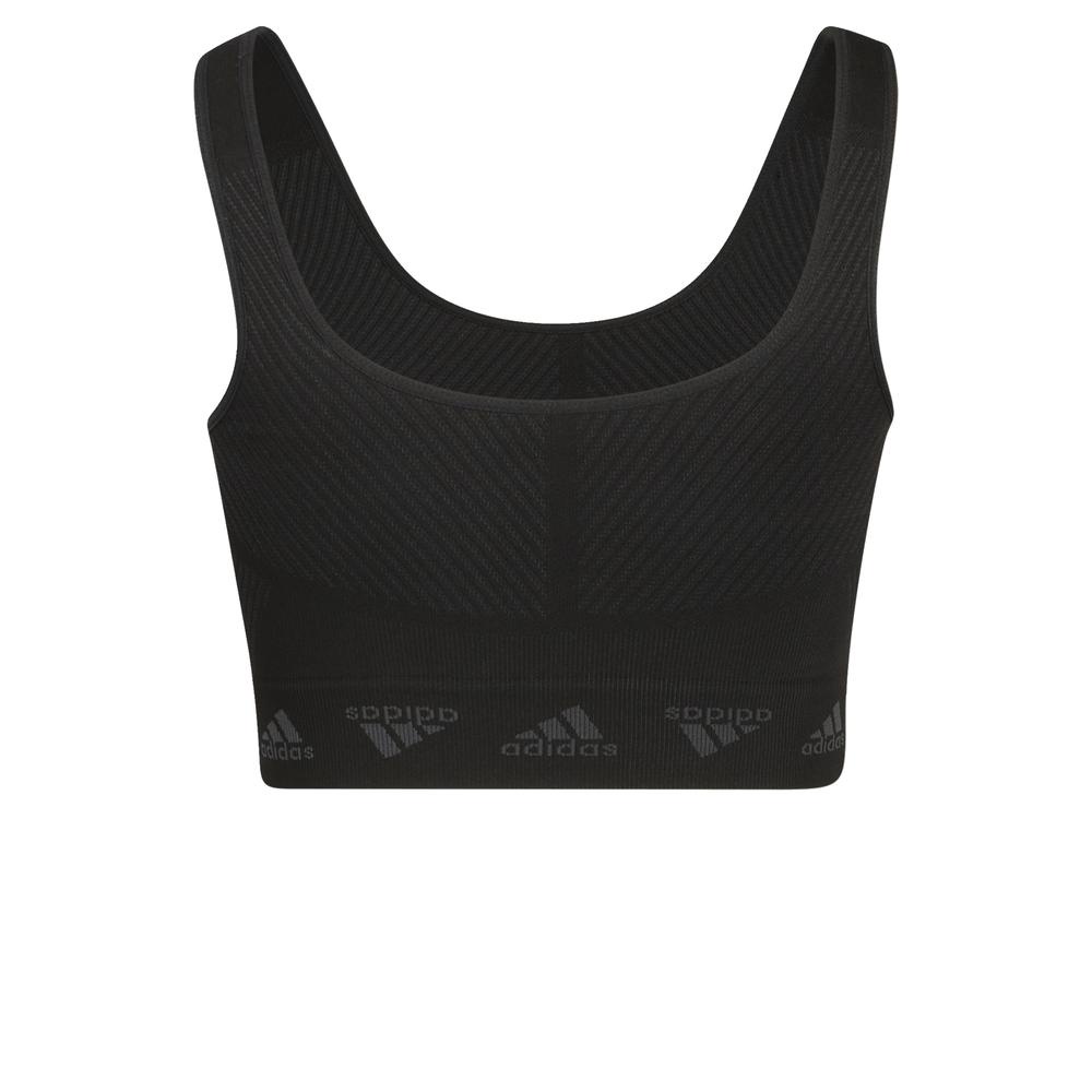 Áo Ngực Thể Thao adidas TRAINING Nữ Áo Bra Light Support adidas AEROKNIT Màu đen H64691