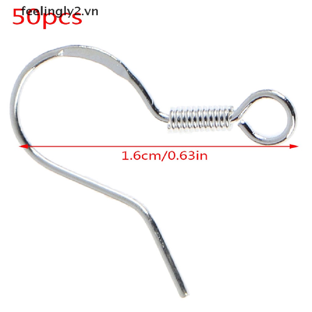 Bộ 50 Bông Tai Mạ Bạc Hình Quả Bóng DIY