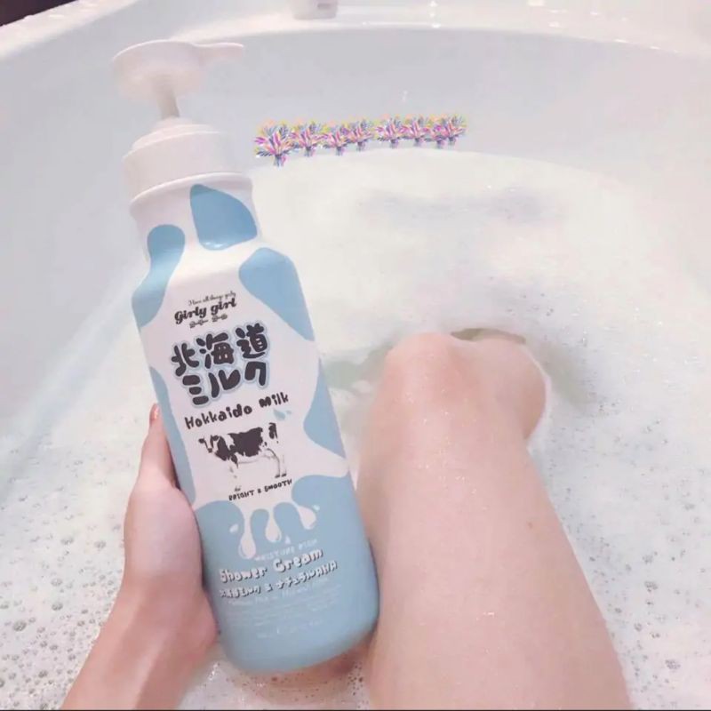 Sữa tắm Bò Hokkaido Milk Whitening AHA Shower Cream Beauty Buffet 700ml