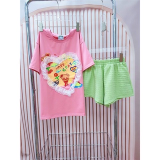 Set bộ ngắn tim ren trái tim ( ảnh thật/ sẵn)