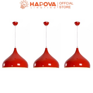 Bộ 03 đèn thả giọt nước hapova dt 8010/3 + tặng kèm bóng led as vàng