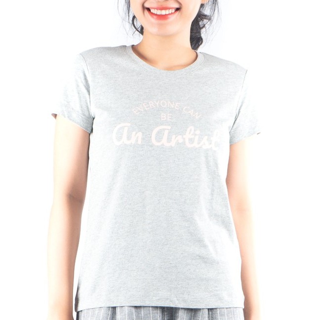 Áo thun in slogan nữ Giordano 05399235