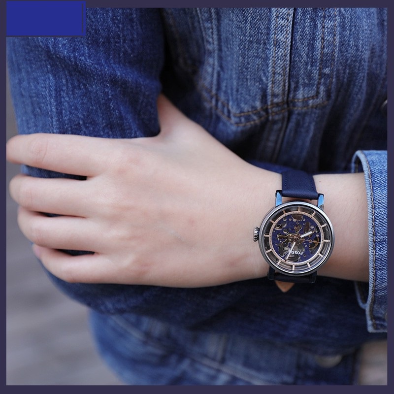 Đồng Hồ Nam Nữ Fossil 38mm ME3136 - Automatic - Dây da - Unisex