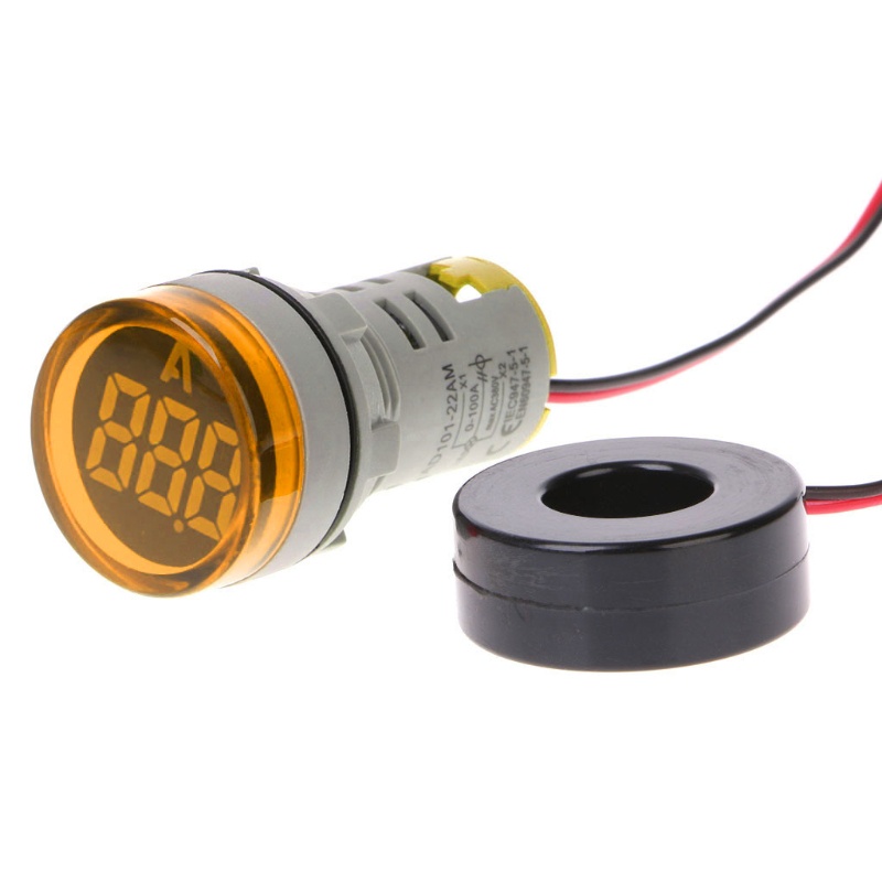 Thiết Bị Hiển Thị Dòng Điện AC Kỹ Thuật Số 22mm Cho Đầu Đèn LED 0 100A