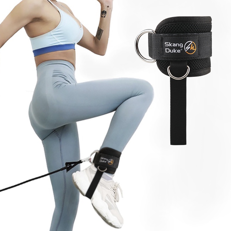 Dây Đeo Mắt Cá Chân Kèm Vòng Đôi Chữ D Hỗ Trợ Luyện Tập Gym / Thể Hình