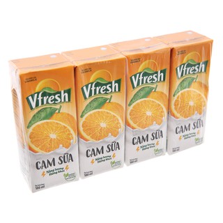 Nước Cam Sữa Vfresh 180ml lốc 4 hộp
