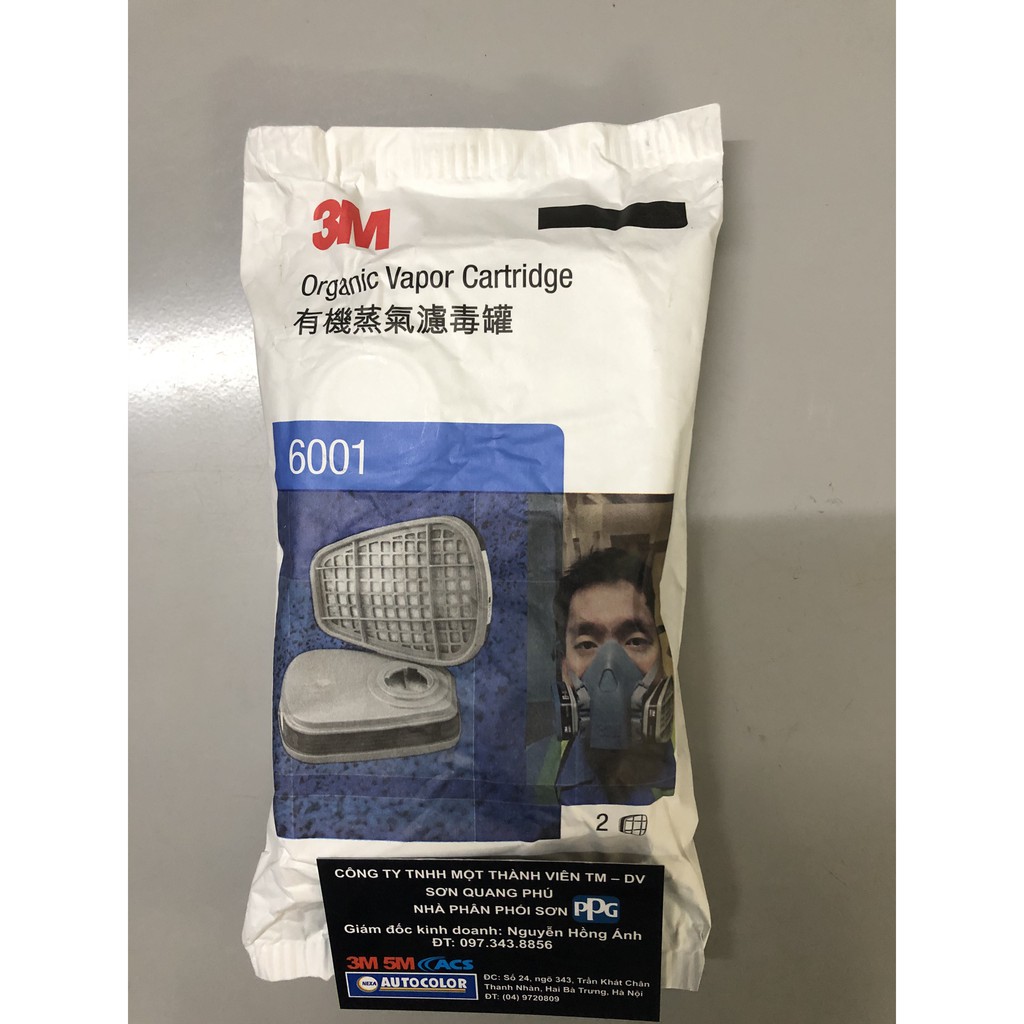 3M Mã 6200_Mặt nạ phun sơn 6200 có tem chống hàng giả ( Sơn oto xe máy )