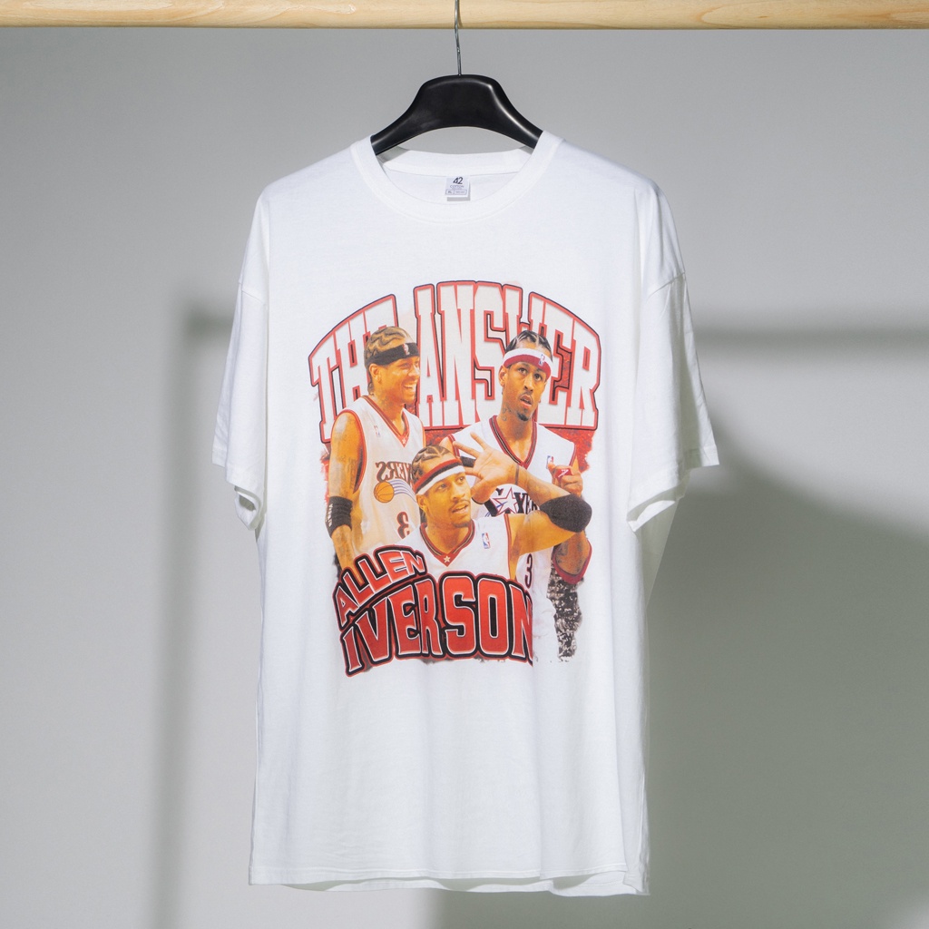 Áo thun unisex wright siêu sao bóng rổ Allen Iverson | BigBuy360 - bigbuy360.vn