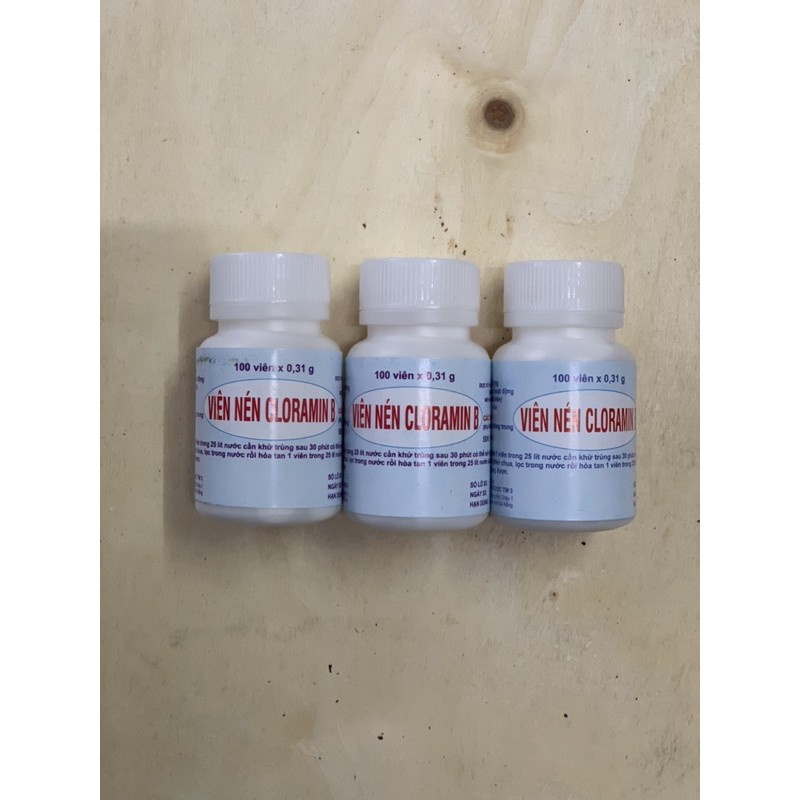Cloramin B khử khuẩn dạng viên nén (lọ 100 viên)