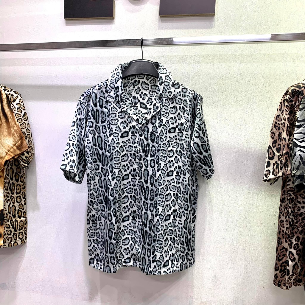 ÁO SƠ MI CỔ VET TAY NGẮN DA BEO 🤩 Vải lụa không nhăn không xù 1 đẹp | BigBuy360 - bigbuy360.vn