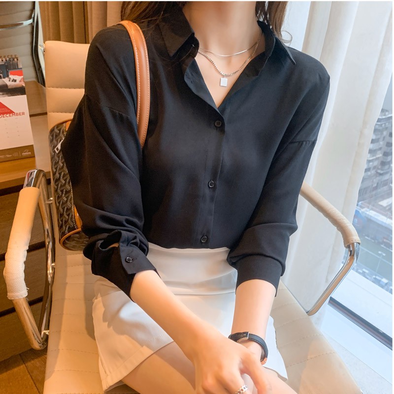 Áo Sơ Mi Voan Tay Dài Thời Trang Dành Cho Nữ