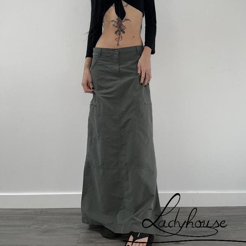 Chân Váy Dài Xẻ Tà Màu Sắc Thời Trang Cho Nữ