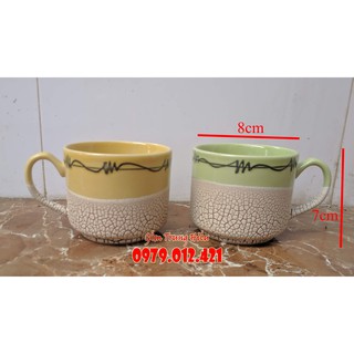 Cốc nước gốm Bát Tràng men rạn