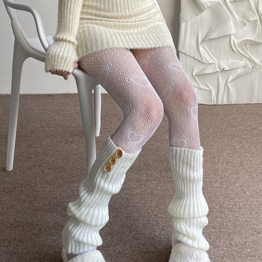 &lt; Citydiscount &gt; Quần Tất Lưới Rỗng Họa Tiết Trái Tim Dễ Thương Cho Bé Gái