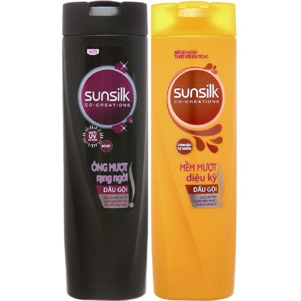 Dầu gội Sunsilk Mềm Mượt & Óng Mượt Chai 320gr