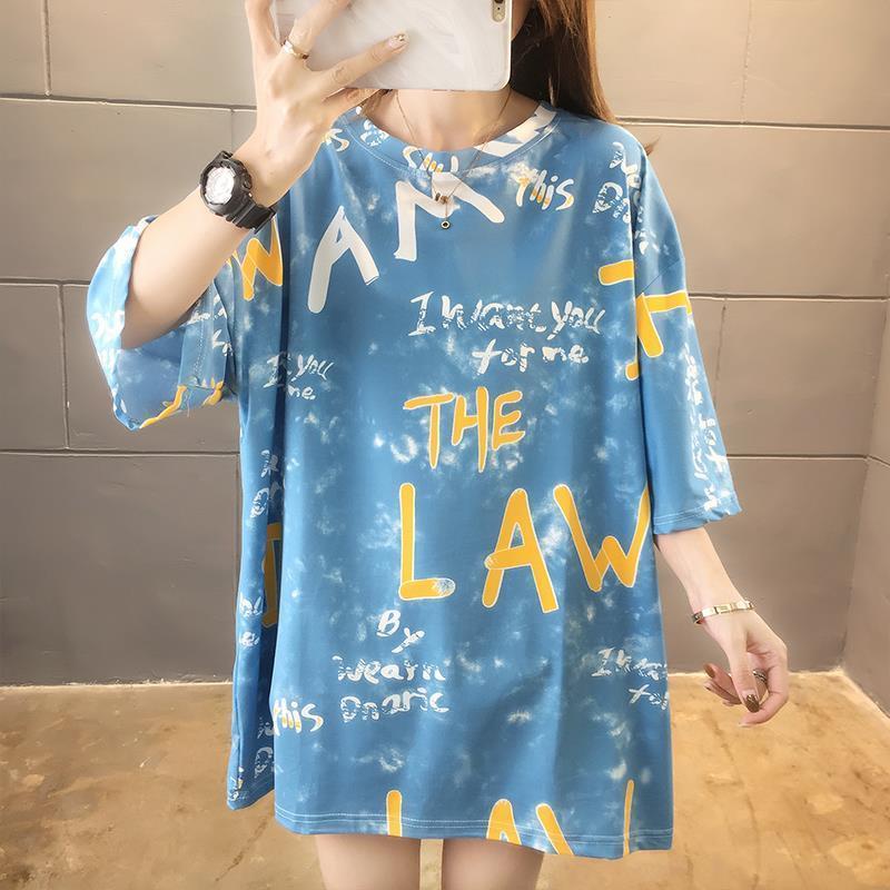 Áo thun tay ngắn dáng rộng phong cách Hàn Quốc thời trang cho nữ Size lớn Hot2021