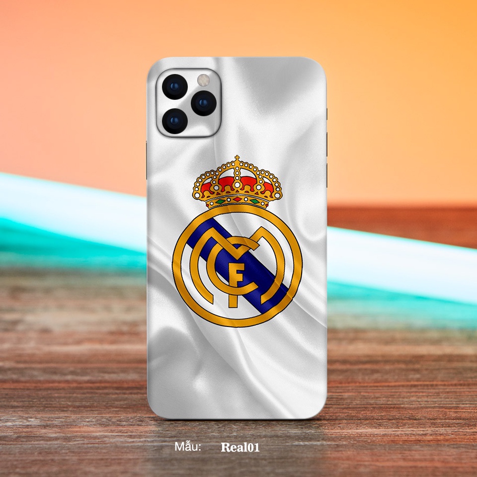 Miếng dán điện thoại hình Real Madrid cho iphone 6/7/8/6plus/7plus/X/XSmax và các máy android khác
