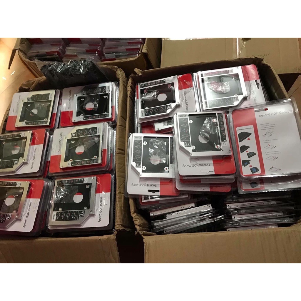 Caddy Bay HDD SSD SATA 3 9.5mm/12.7mm - Khay ổ cứng thay thế ổ DVD