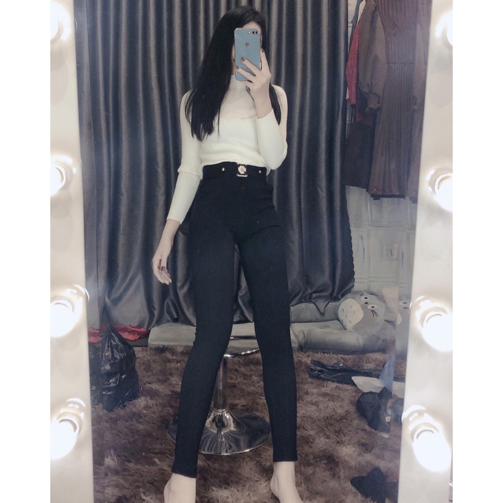 Quần legging nữ ⚡ RẺ VÔ ĐỊCH ⚡ Quần cạp cao đính đá hoa cúc, co dãn 4 chiều, hot trend 2021 | BigBuy360 - bigbuy360.vn