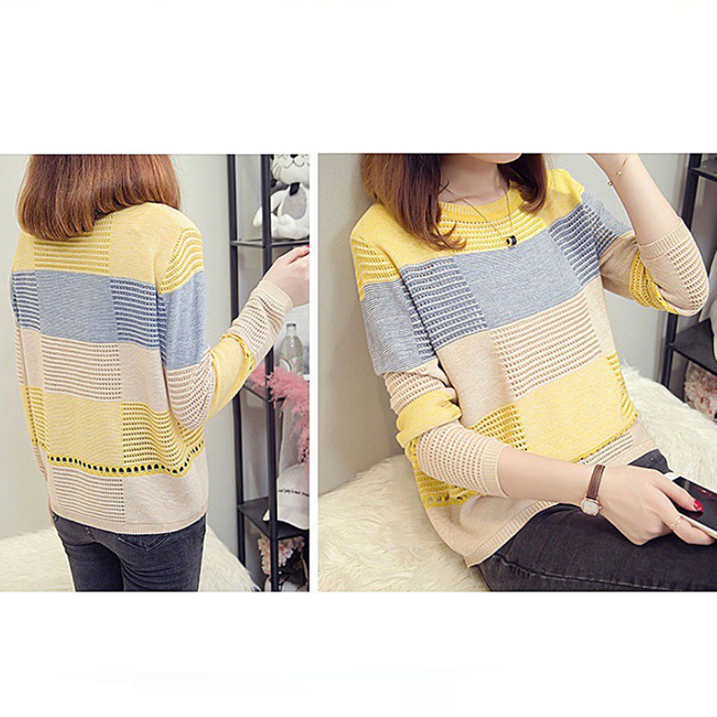{Có video} Áo len nữ kiểu lưới xinh xắn - AL-119i