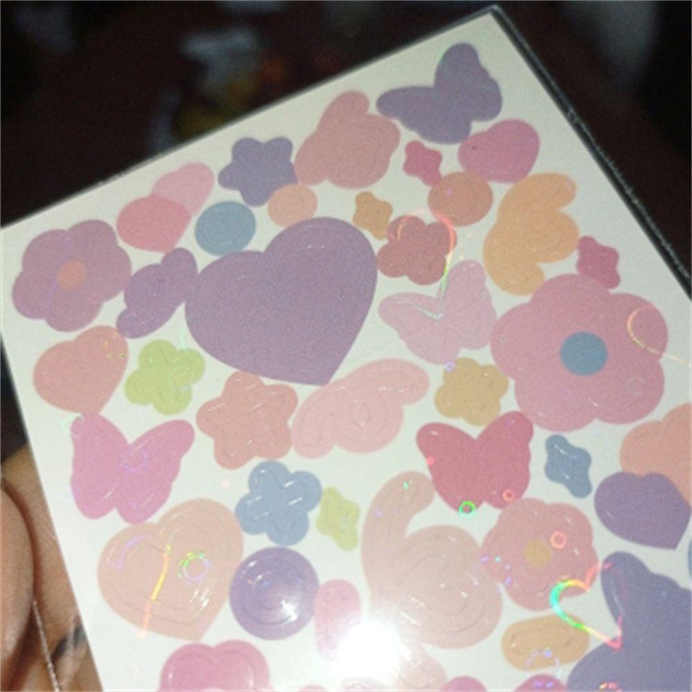 Sticker Dán Tường Họa Tiết Hoa Và Bướm Phong Cách Hàn Quốc Dùng Trang Trí Sổ Tay DIY