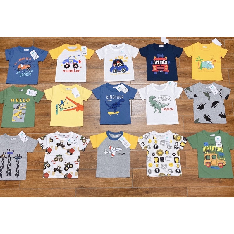 Áo Thun Cotton Cộc Tay Chuẩn Hãng 27Kids Cho Bé Trai size 90-130(1-6 tuổi), Áo Cộc Tay 27kids