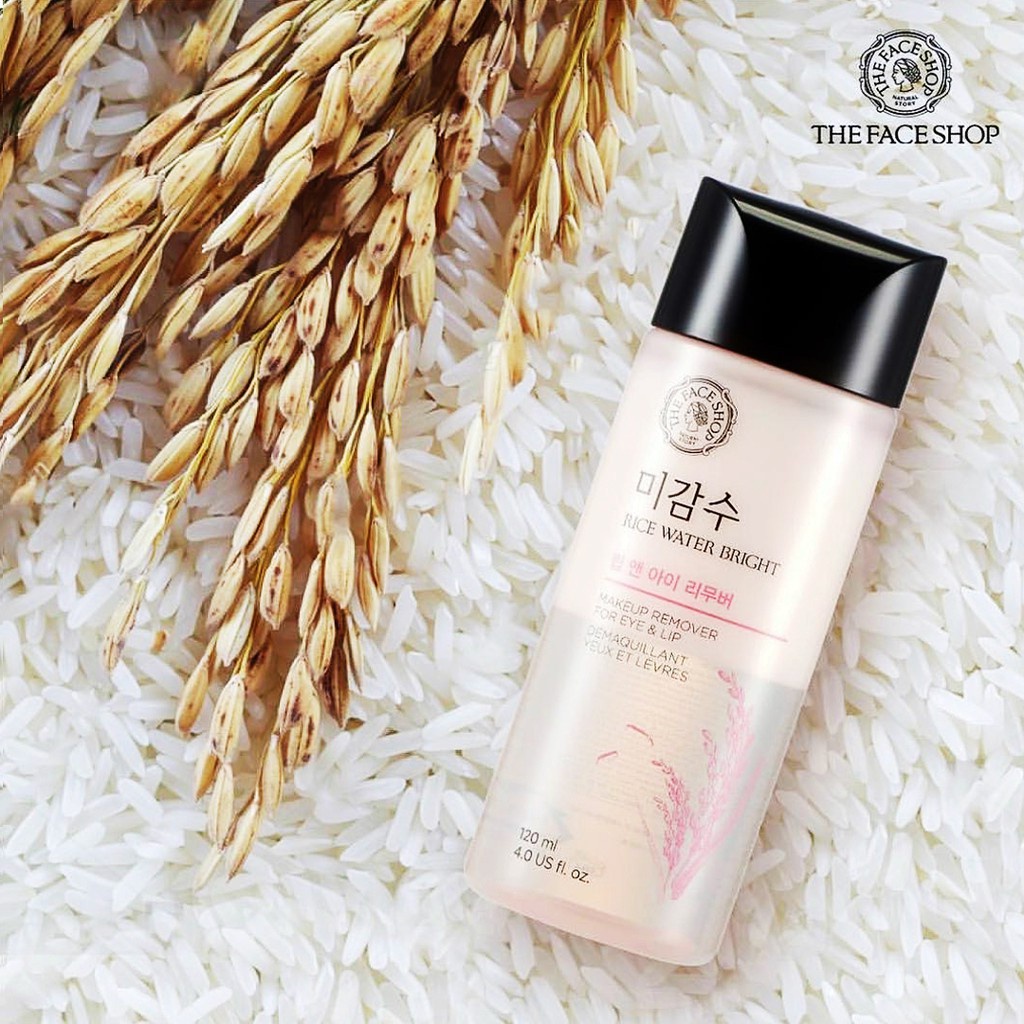 Nước tẩy trang mắt môi gạo The Face Shop Rice Water Bright 120mL