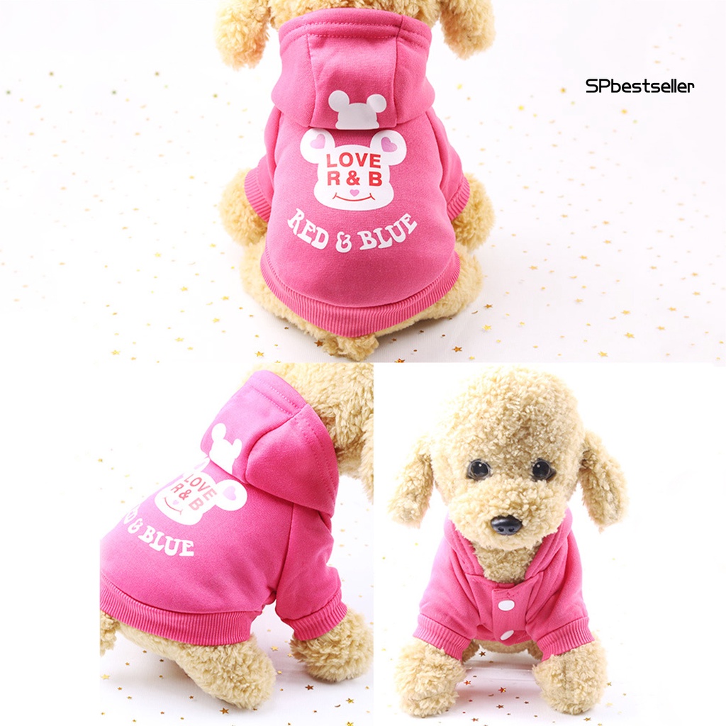 Áo Hoodie Dày Dặn Giữ Ấm In Họa Tiết Thời Trang Cho Thú Cưng