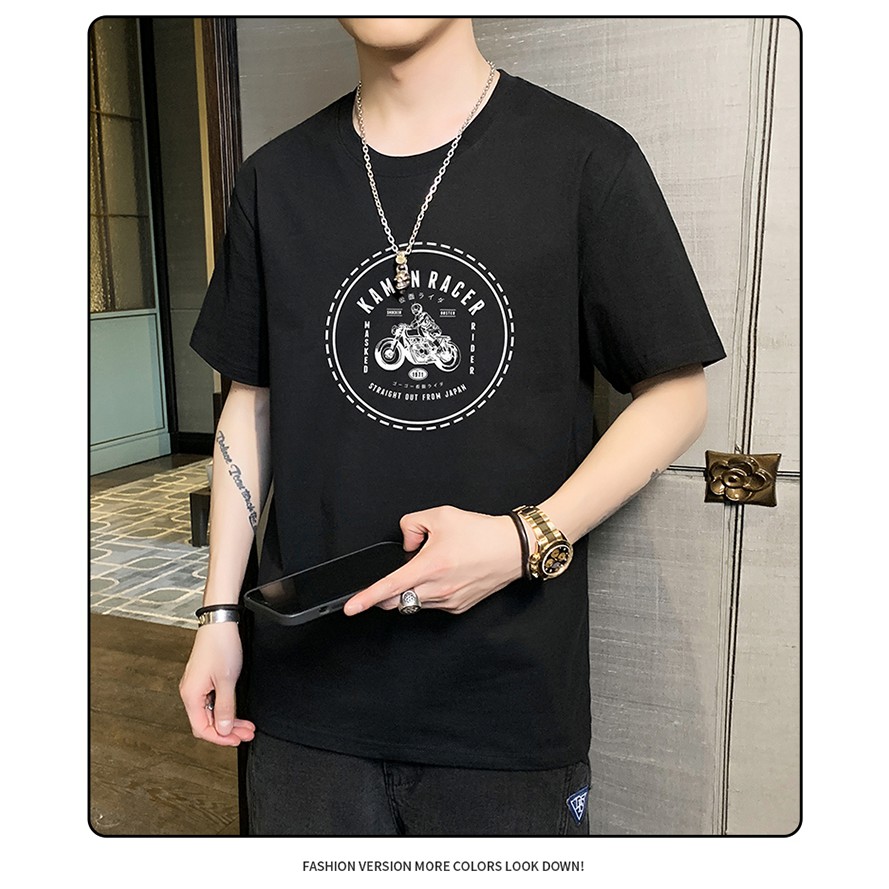 【Kufulisport】 Men's Cotton T-Shirt Loose and stretch-fit for party outings and golf