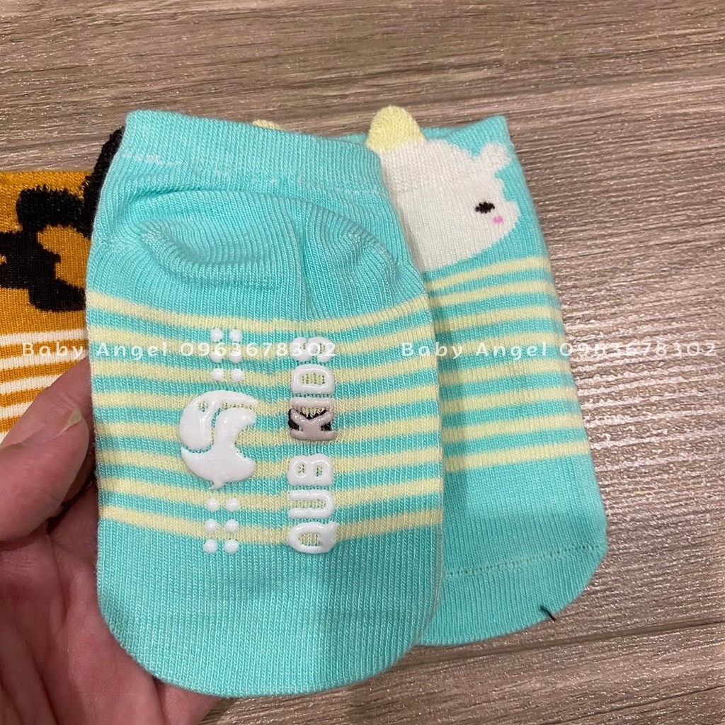 [𝑮𝑰𝑨́ 𝑯𝑼̉𝒀 𝑫𝑰𝑬̣̂𝑻] Set 5 tất bé sơ sinh Pony cao cấp, 100% cotton, đế chống trơn trượt, dễ thương cho bé