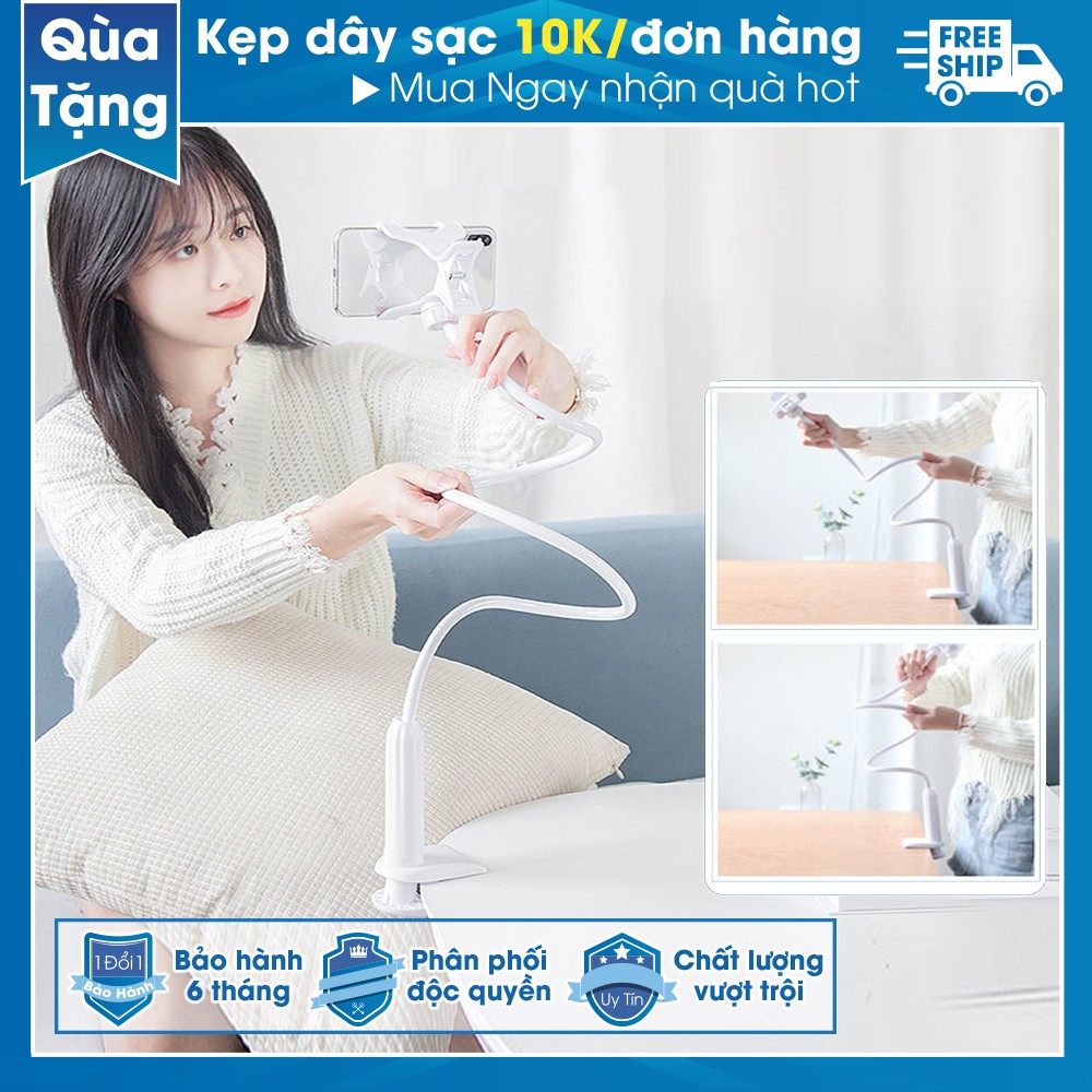 Giá Đỡ Điện Thoại Kẹp Bàn Đuôi Khỉ Dài 80Cm, Xoay 360 Độ Lõi Thép Uốn Nắn Mọi Tư Thế