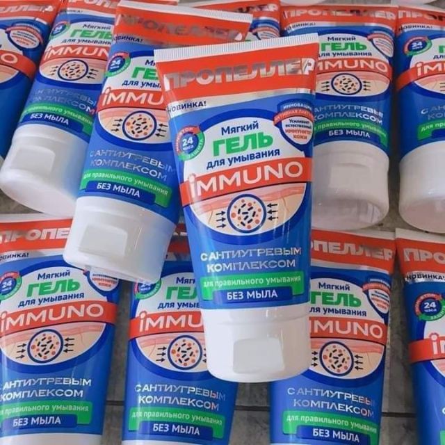 Sữa Rửa Mặt Immuno Propeller Nga Cho Da Mụn, 24h giảm mụn