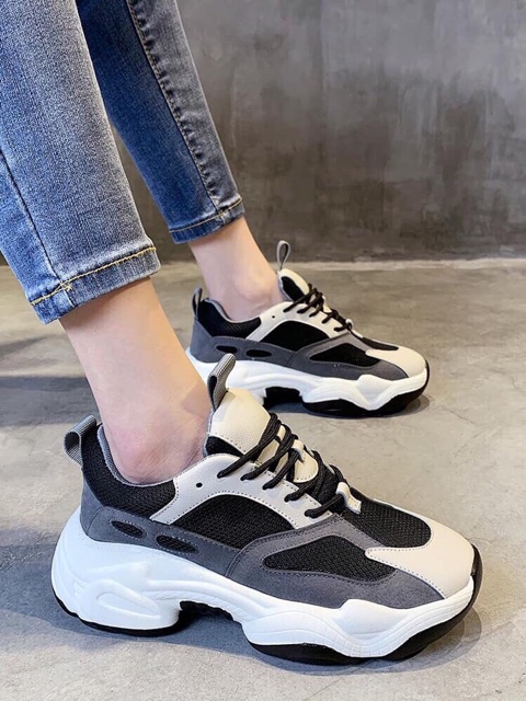 giày thể thao pha màu mẫu mới siêu hot 2019-23