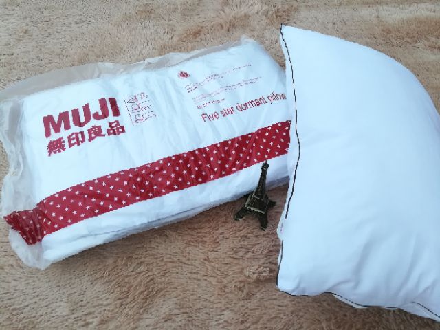 Cặp ruột gối đầu muji ép hơi vỏ cotton dày - Hàng Đẹp (Size 45cm x 65cm)