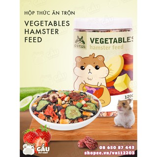 Hộp thức ăn trộn Rau củ Vegetable Hamster Feed 1200ml JONSANTY