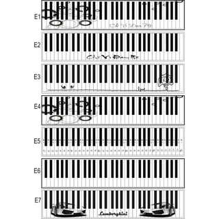 Decal dán phím đàn Organ