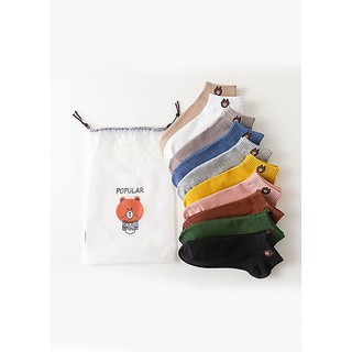 SET 10 ĐÔI TẤT HÌNH GẤU ( KÈM TÚI)