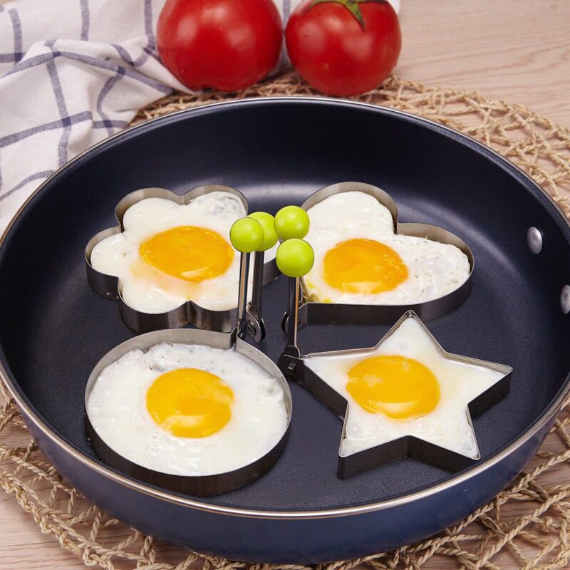 Khuôn Chiên Trứng Hình Trái Tim Bằng Thép Không Gỉ Dày Dặn DIY Huohou430