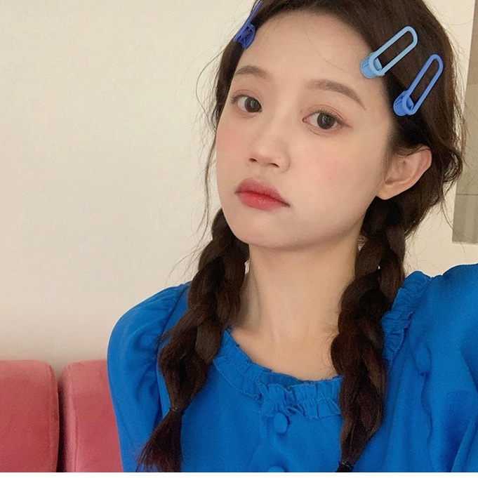 Set 3 kẹp tóc bản lớn màu sắc Tawan