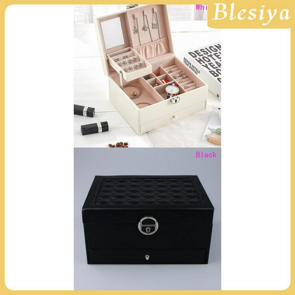 Hộp Đựng Trang Sức Bằng Da Nhiều Tầng Đa Năng Tiện Dụng