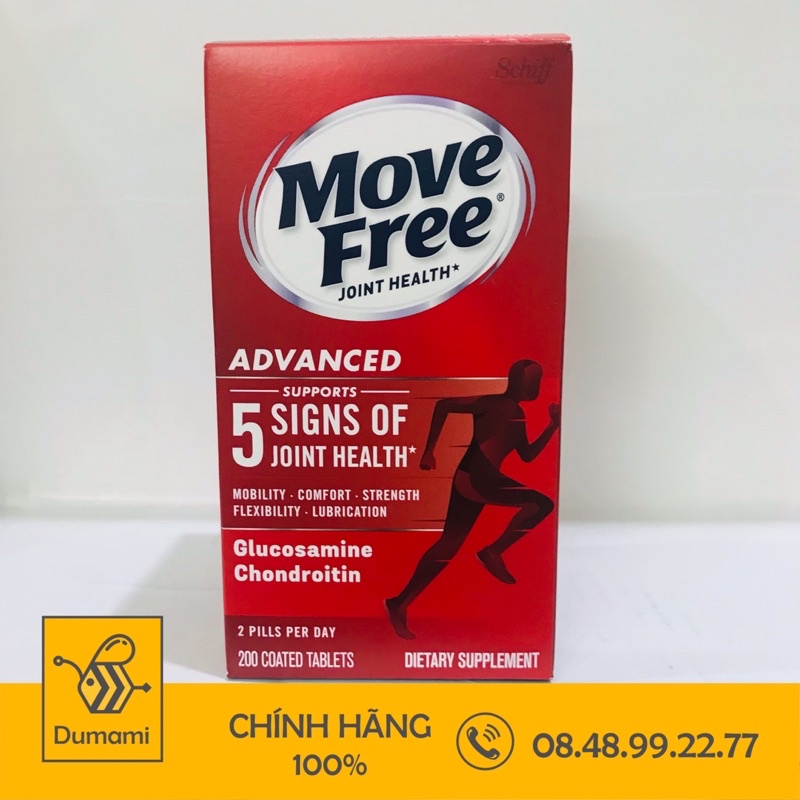 Viên uống hỗ trợ xương khớp Schiff Move Free Joint Health 200 viên của Mỹ