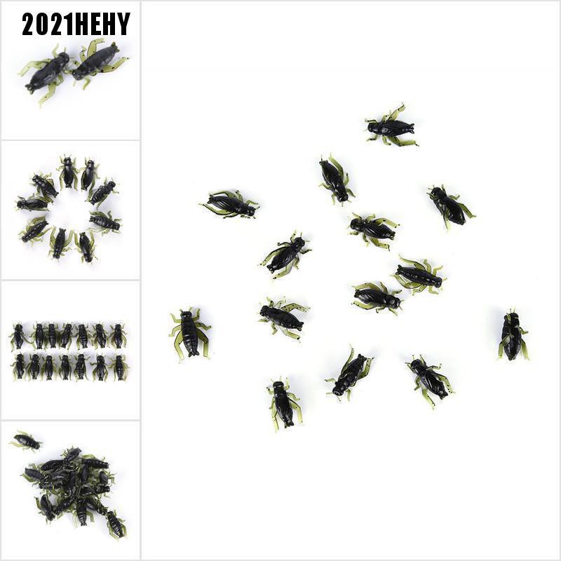 [2021HE] 20Pcs Soft Fishing Lures Pesca Lightweight Cricket Insect Lure Simulation Baits #HY