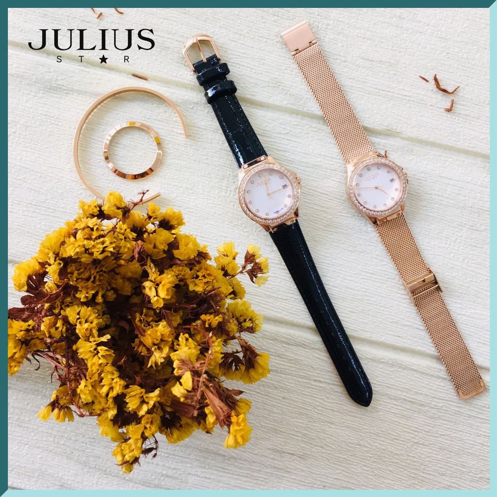[Julius Official] Đồng hồ nữ Julius Star JS-040 kính sapphire