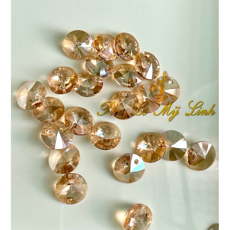 10 viên pha lê dĩa bay Swarovski 6-8ly