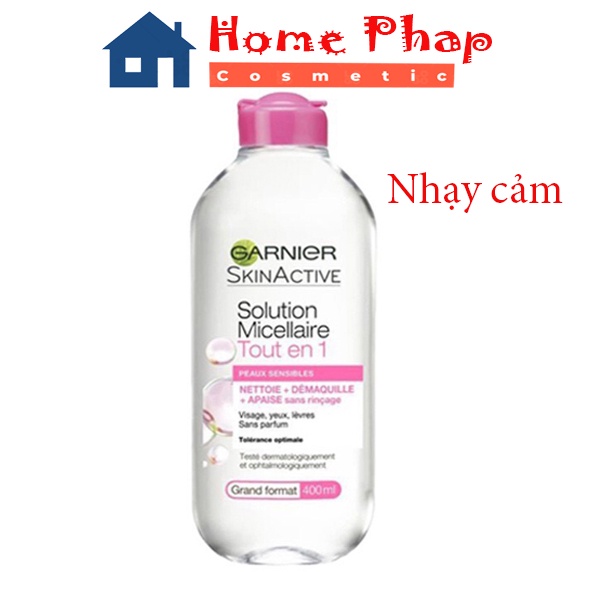 Nước Tẩy Trang Garnier 400ml Pháp cho da dầu, da nhạy cảm và mọi loại da hỗn hợp | BigBuy360 - bigbuy360.vn