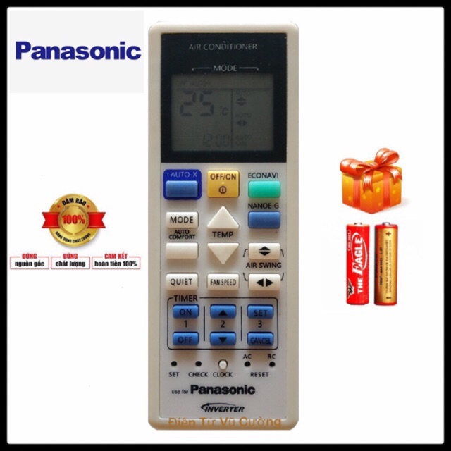 Combo 2 điều khiển máy lạnh Panasonic _ inverter