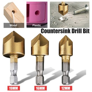 Bộ 3 mũi khoan 1/4" bằng thép cacbon chất lượng cao