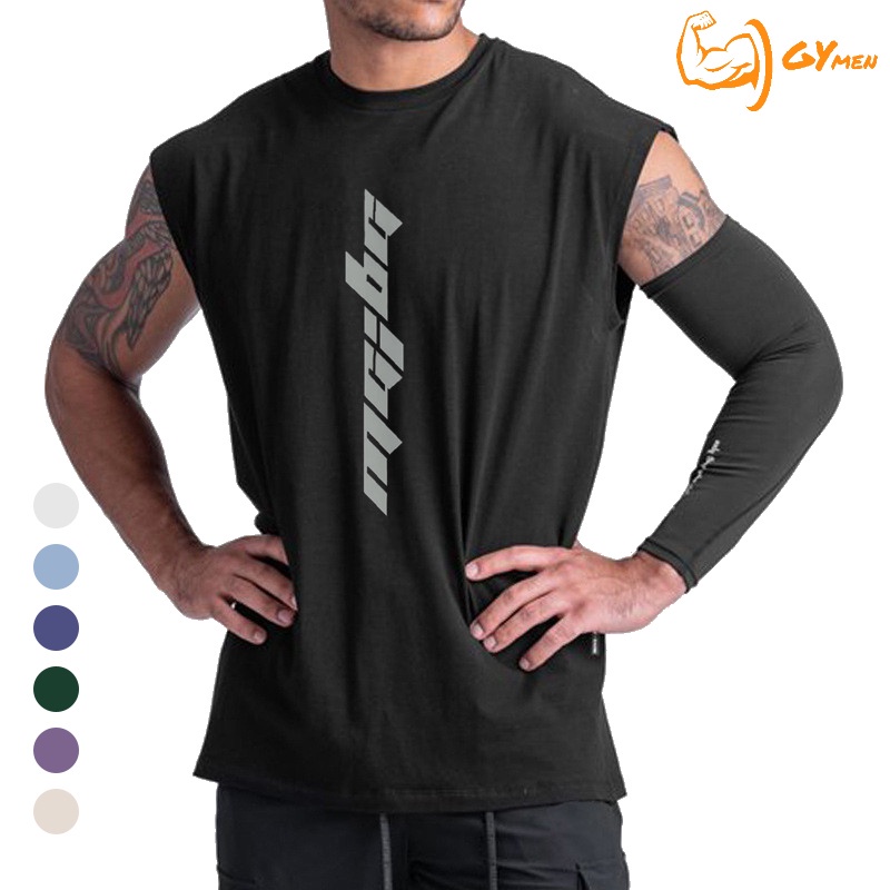 [GYMen]  áo ba lỗ gym nam thể thao, áo phông cộc tay, phong cách Âu Mỹ, cổ tròn, vải thoáng, mát, nhanh khô, in nhiều màu, thấm hút mồ hôi cao cấp, chạy bộ, tập gym