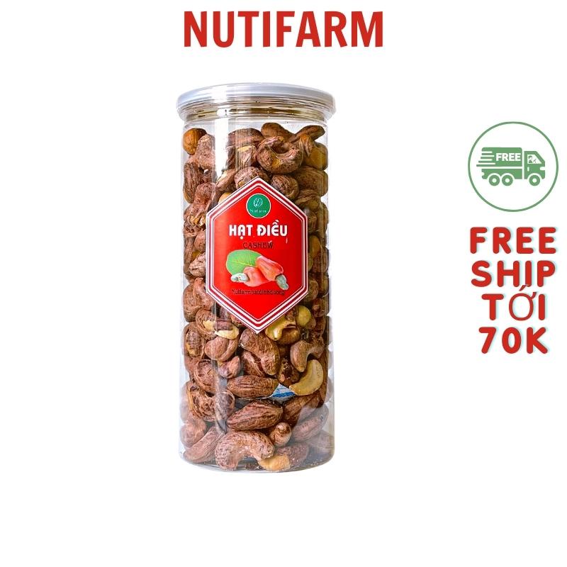 Hạt điều rang muối nguyên hạt bình phước 500gr loại 1 ngon nhất NutiFarm